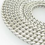 Mens White-Gold Franco Link Chain Length - 18 inches Width - 1.5mm 2