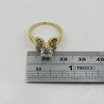10K Yellow Gold womens wedding band engagement ring ASVJ56 4