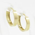 womens bp25 fancy earrings 14K yellow gold italian ball stud huggie hoop 2