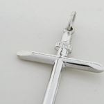 Plain cross silver pendant SB35 44mm tall and 28mm wide 2