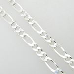 Silver Figaro link chain Necklace BDC84 2