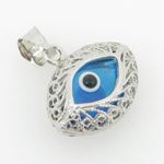 womens bp127 kabbalah evil eye .925 Sterling Silver good luck charm pendant 2