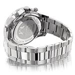 Liberty Mens Real Diamond Watch 2ct by Luxurman White Gold Plated Steel Band 2