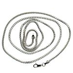 10K WHITE Gold SOLID FRANCO Chain - 24 Inches Long 2MM Wide 2