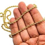 10K Yellow SOLID Gold Rope Chain Necklace 3MM wide 2