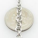 Ladies .925 Italian Sterling Silver Open Link Heart Bracelet Length - 8 inches Width - 5mm 4