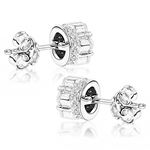 Sterling Silver Rhodium Plated Round Cubic Zirconia Cluster CZ Stud Earrings 2