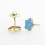 "14K Gold Earrings heart star flower dolphin penguin for Childeren