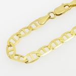 Mens 10k Yellow Gold figaro cuban mariner link bracelet AGMBRP38 8 inches long and 5mm wide 2