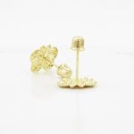 14K Yellow gold Thin butterfly cz stud earrings for Children/Kids web415 4