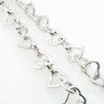 Ladies .925 Italian Sterling Silver Heart Link Necklace Length - 16 inches Width - 10mm 4