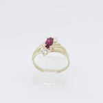 10k Yellow Gold Syntetic red gemstone ring ajr49 Size: 6.75 2