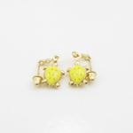 14K Yellow gold Tortoise cz chandelier earrings for Children/Kids web393 4