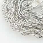 Ladies .925 Italian Sterling Silver Twisted Singapore Link Chain Length - 20 inches Width - 2mm 2