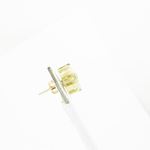 Womens 10k Yellow gold Fancy round white cz stud earring ELMI30 4