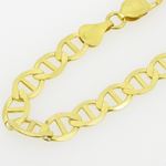 Mens 10k Yellow Gold figaro cuban mariner link bracelet AGMBRP37 8.5 inches long and 7mm wide 2