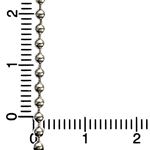 14K WHITE Gold SOLID BALL Chain - 24 Inches Long 2.3MM Wide 4