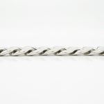 Sterling silver Curb link white bracelet 4