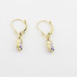 14K Yellow gold Panda chandelier earrings for Children/Kids web474 4