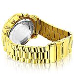 Large Diamond Bezel Watch For Men Yellow Gold Pl-2