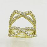 10K Yellow Gold womens designer lace ring ASVJ4 2