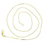 10K YELLOW Gold SOLID BOX CHAIN Chain - 18 Inches Long 0.8MM Wide with Lobster Clasp 2