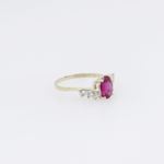 10k Yellow Gold Syntetic red gemstone ring ajr4 Size: 7.75 4