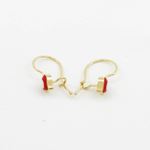 14K Yellow gold Simple heart hoop earrings for Children/Kids web63 2