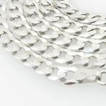 Mens White-Gold Cuban Link Chain Length - 22 inches Width - 4mm 2