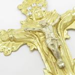 Mens 10k Yellow gold Jesus crucifix charm EGP7 2