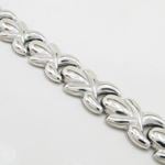 Women silver link bracelet SB2 7.5 inches long and 10mm wide 2