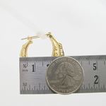 10k Yellow Gold earrings Vintage hoop AGBE8 4