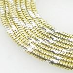 Ladies .925 Italian Sterling Silver Two Tone Snake Link Chain Length - 24 inches Width - 1mm 2