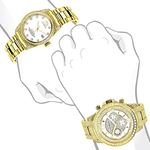 His And Hers Watches: Yellow Gold Plated Diamond-4