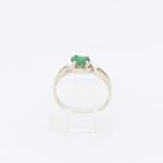 10k Yellow Gold Syntetic green gemstone ring ajjr77 Size: 2.5 2