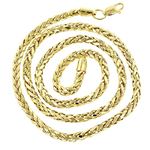 14K Yellow Gold Franco Chain 4Mm Wide Diamond Cu-2