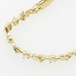 Women 10k Yellow Gold link vintage style bracelet 7.5 inches long and 6mm wide 2