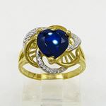 10K Yellow Gold womens heart gemstone ring ASVJ15 2