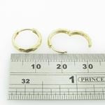 womens bp13 fancy earrings 14K yellow gold italian ball stud huggie hoop 4