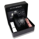 Luxurman Genuine Diamond Heart Watch 0.25ct Polished Black Tone Dial 4