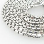 Ladies .925 Italian Sterling Silver Box Link Chain Length - 18 inches Width - 1.5mm 2