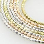 Ladies .925 Italian Sterling Silver Tri Color Snake Link Chain Length - 18 inches Width - 1mm 2