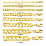 "14k Real Yellow Gold Comfort Cuban Curb Chain 4.7MM Necklace 20""