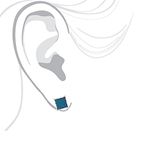 "Blue Diamond Stud Earrings Silver (0.3 Ctw