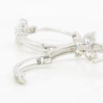 14K White gold Butterfly cz hoop earrings for Children/Kids web335 4