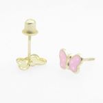 "14K Gold Earrings heart star flower dolphin penguin for Childeren