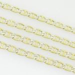 10K Yellow Gold diamond cut mariner chain GC104 4