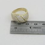 10K Yellow Gold womens wedding band engagement ring ASVJ50 4