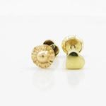 14K Yellow gold Plain heart stud earrings for Children/Kids web206 2
