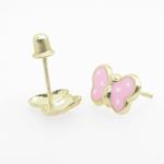 "14K Gold Earrings heart star flower dolphin penguin for Childeren